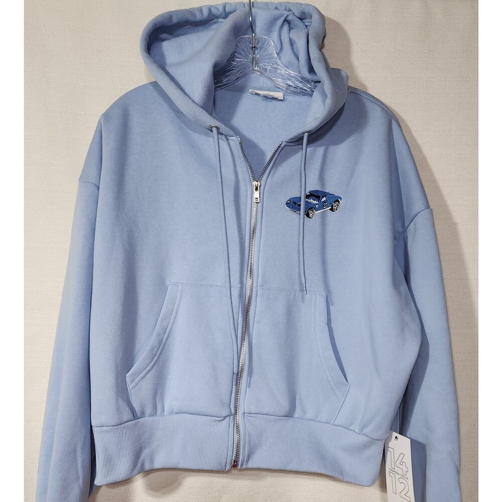 Classic car's kid's blue hoodie size XL